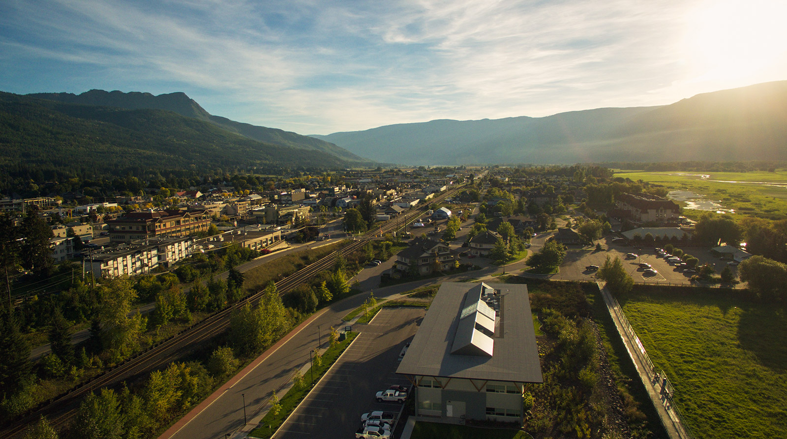 Salmon Arm, BC arial drone photo