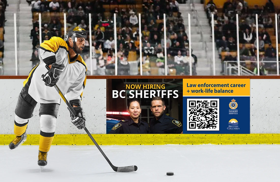 BC Sheriff Service Sports Group Target Hockey Arena Banner