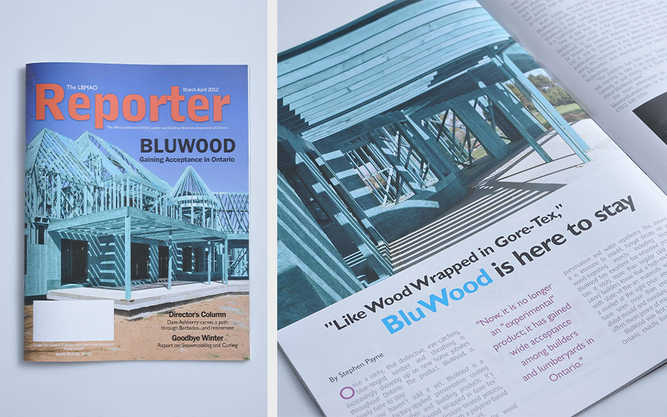 BluWood as featured in Magazine