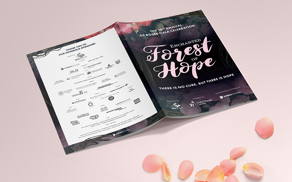 65 Roses Gala 2018 Event Branding - Program