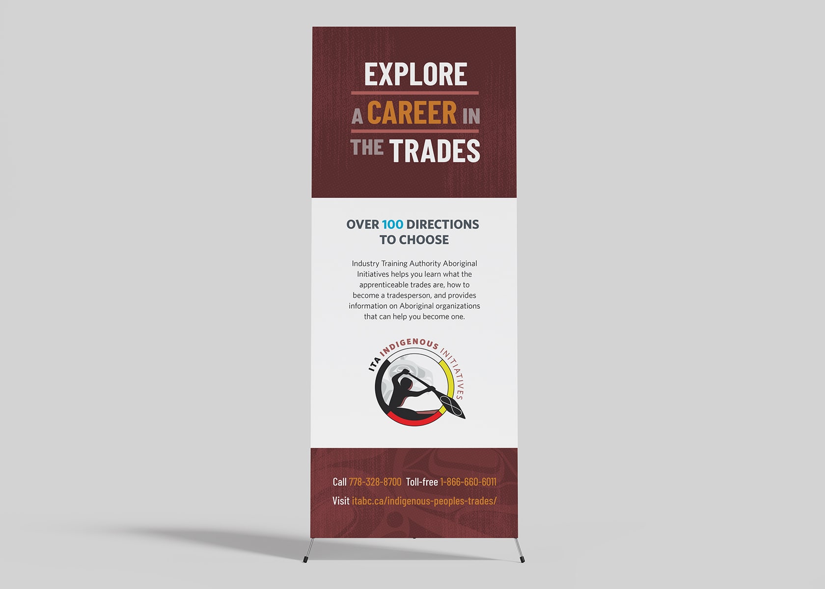 Industry Training Authority - Indigenous Initiatives pop-up banner