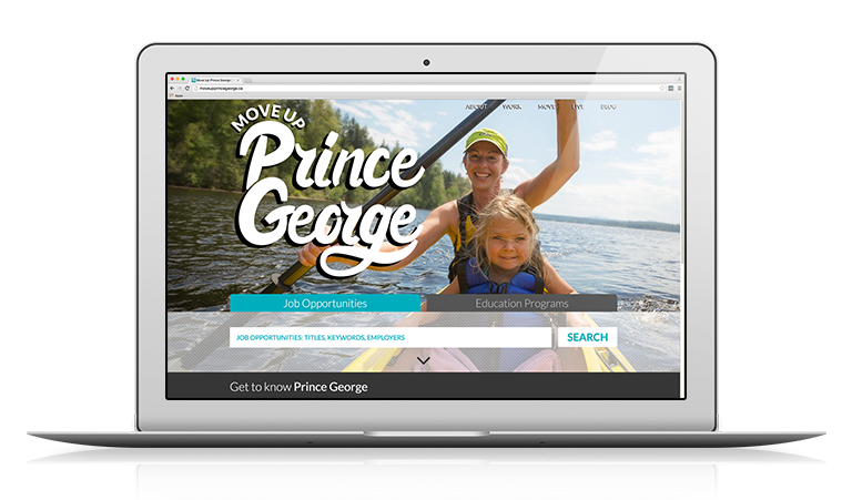Move Up Prince George website kayaking mom & daughter