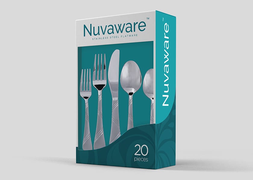 Nuvaware packaging in teal.