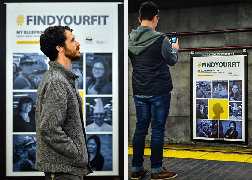 WorkBC Blueprint Builder #FindYourFit transit platform ads