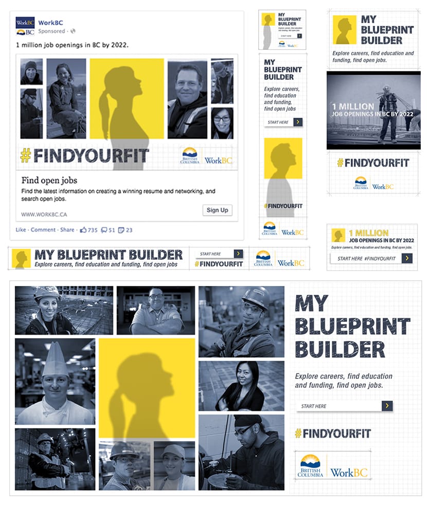 WorkBC Blueprint Builder social media ads