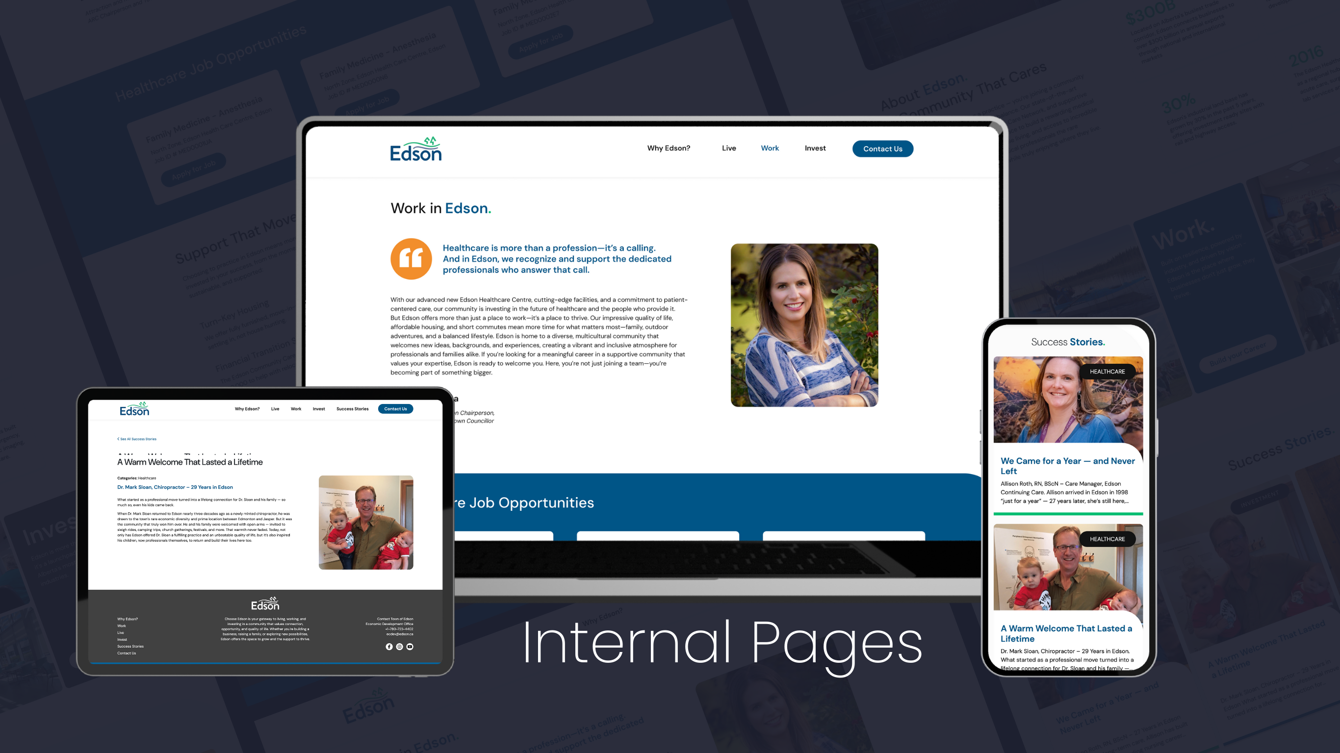 Choose Edson - Internal Pages Design